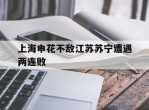 上海申花不敌江苏苏宁遭遇两连败的简单介绍